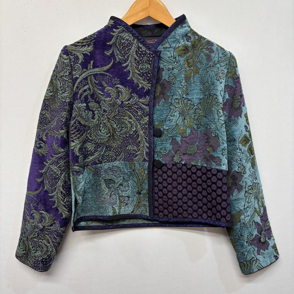 Mary Lynn O'Shea Designer Hand Woven Women Jacket Size P Petite Artsy C023 -14